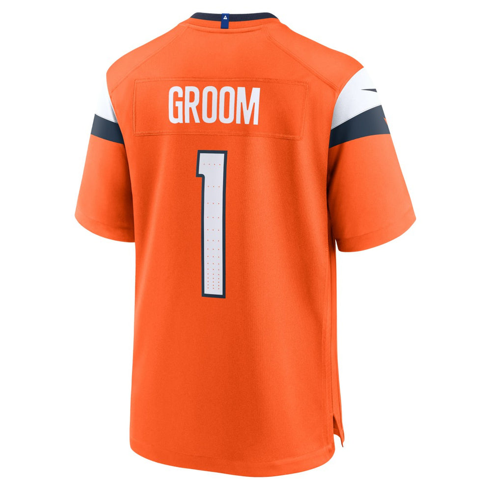 Number 1 Groom Denver Broncos Game Jersey Orange | Nike for Sale