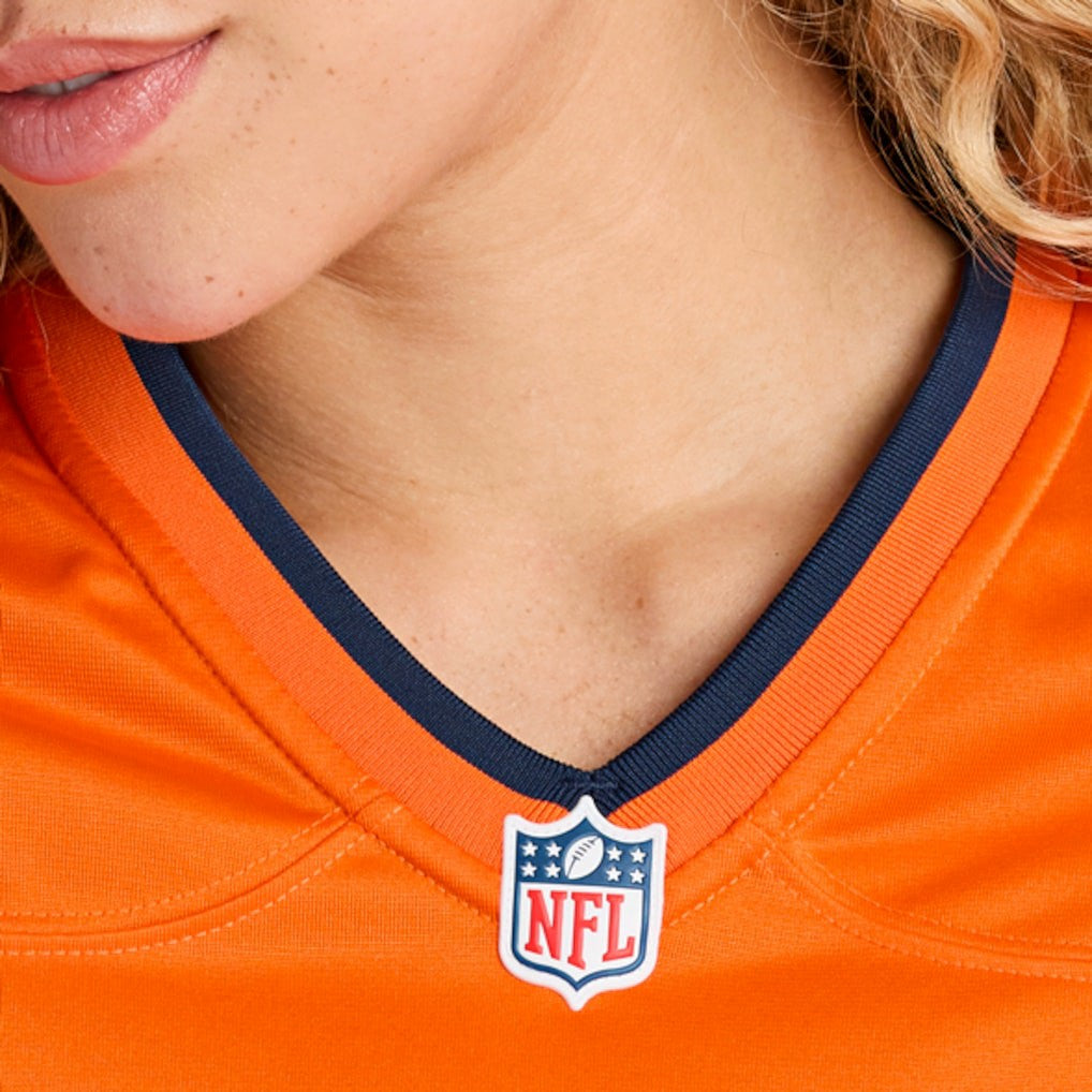 Number 1 Bride Denver Broncos Women's Game Jersey Orange | Nike for Sale