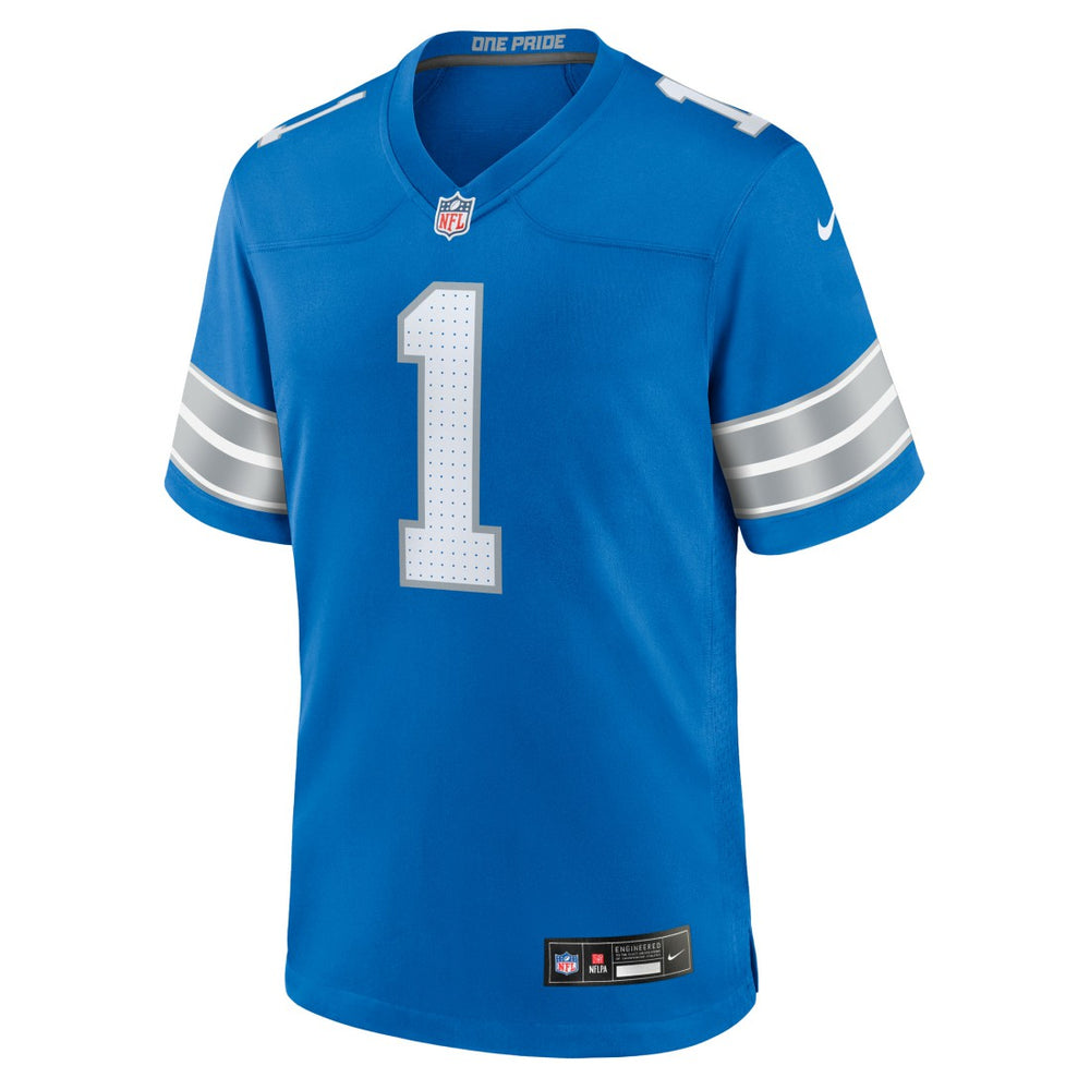 Number 1 Groom Detroit Lions Game Jersey Blue | Nike for Sale