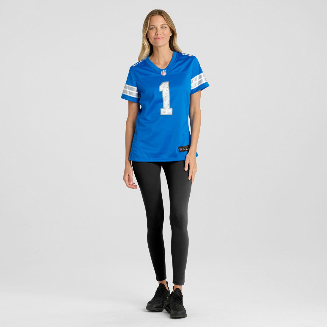 Number 1 Bride Detroit Lions Women's Game Jersey Blue | Nike for Sale