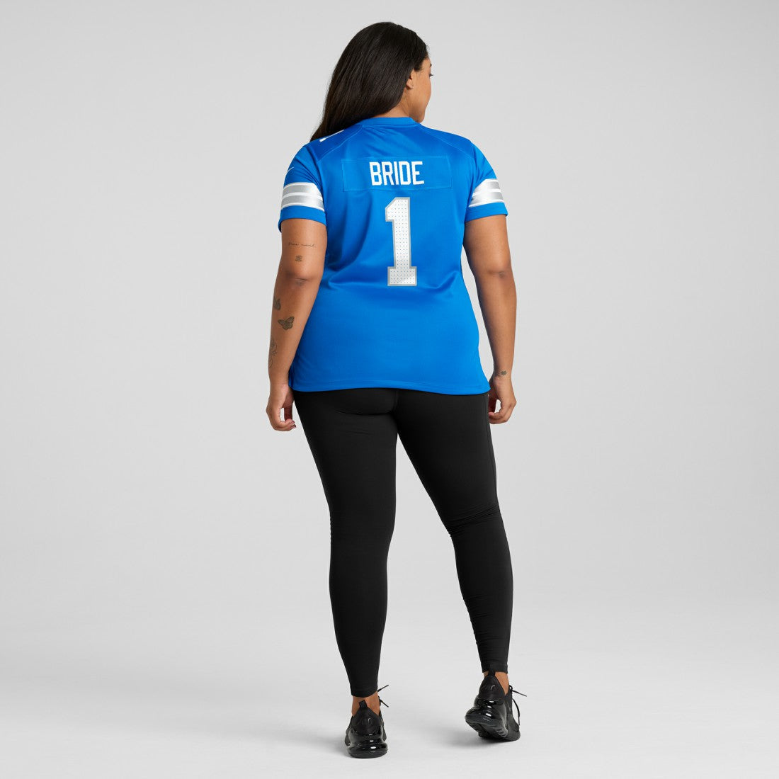 Number 1 Bride Detroit Lions Women's Game Jersey Blue | Nike for Sale