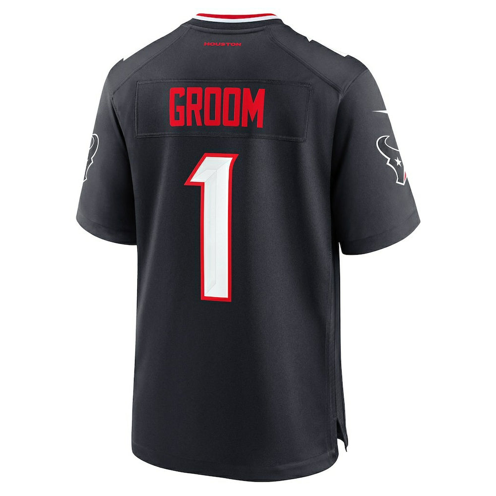 Number 1 Groom Houston Texans Game Jersey Navy | Nike for Sale
