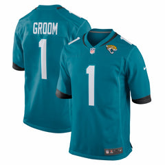 Number 1 Groom Jacksonville Jaguars Game Jersey Teal | Nike for Sale