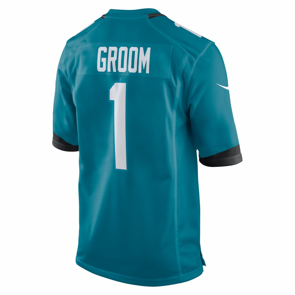 Number 1 Groom Jacksonville Jaguars Game Jersey Teal | Nike for Sale