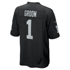 Number 1 Groom Las Vegas Raiders Game Jersey Black | Nike for Sale