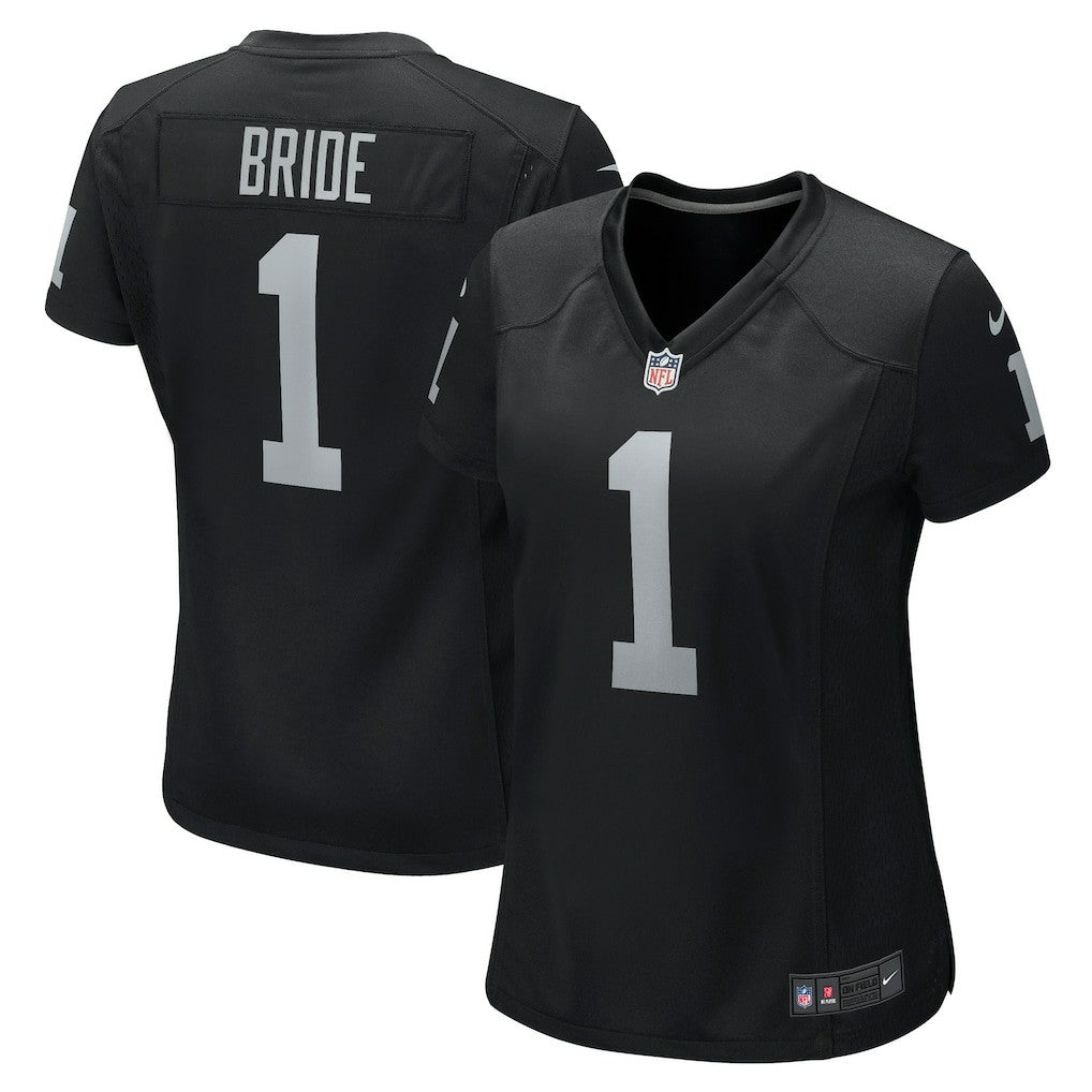 Number 1 Bride Las Vegas Raiders Women's Game Jersey Black | Nike for Sale
