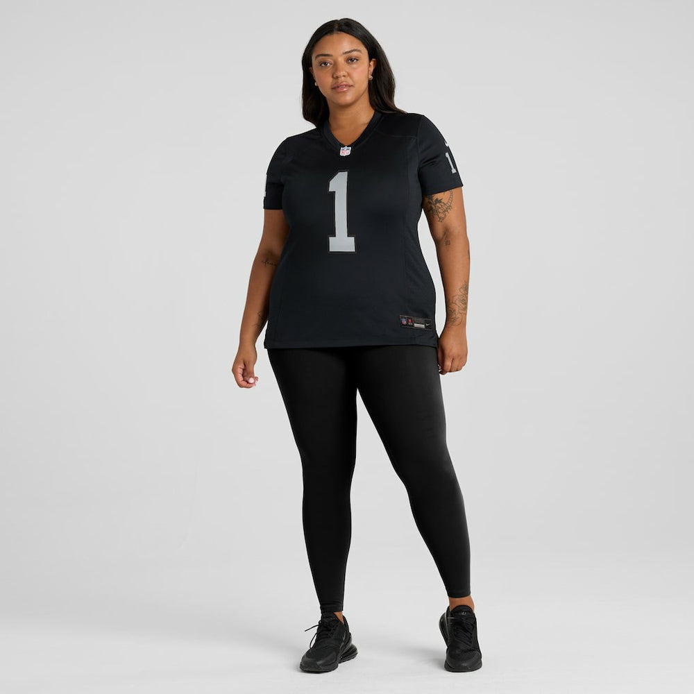 Number 1 Bride Las Vegas Raiders Women's Game Jersey Black | Nike for Sale