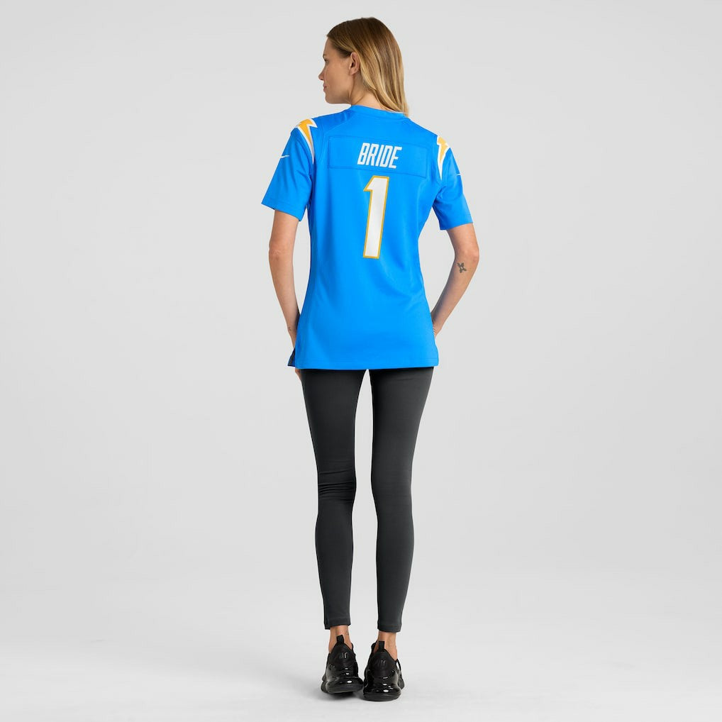 Number 1 Bride Los Angeles Chargers Women's Game Jersey Powder Blue | Nike for Sale