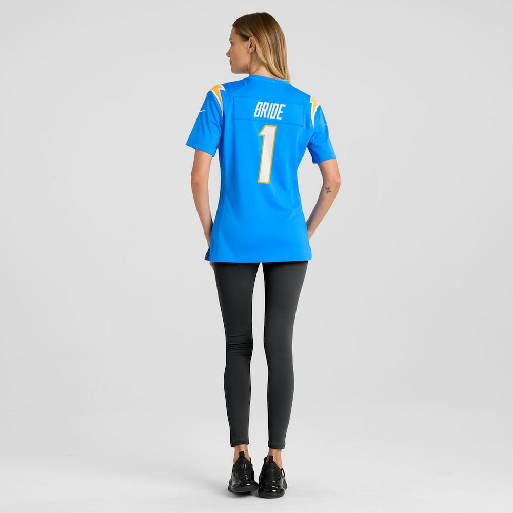 Number 1 Bride Los Angeles Chargers Women's Game Jersey Powder Blue | Nike for Sale