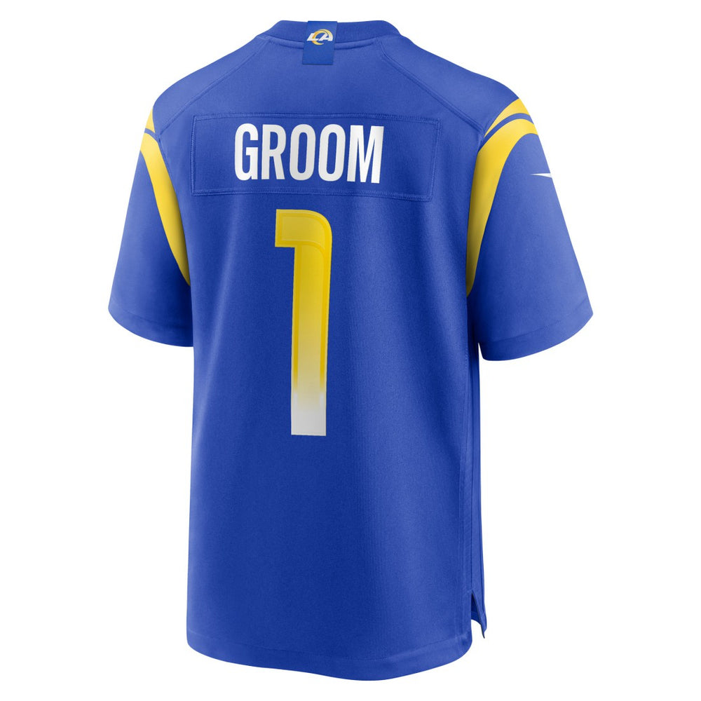 Number 1 Groom Los Angeles Rams Game Jersey Royal | Nike for Sale