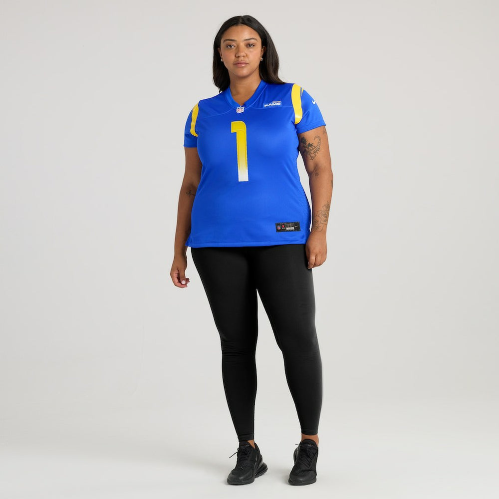 Number 1 Bride Los Angeles Rams Women's Game Jersey Royal | Nike for Sale