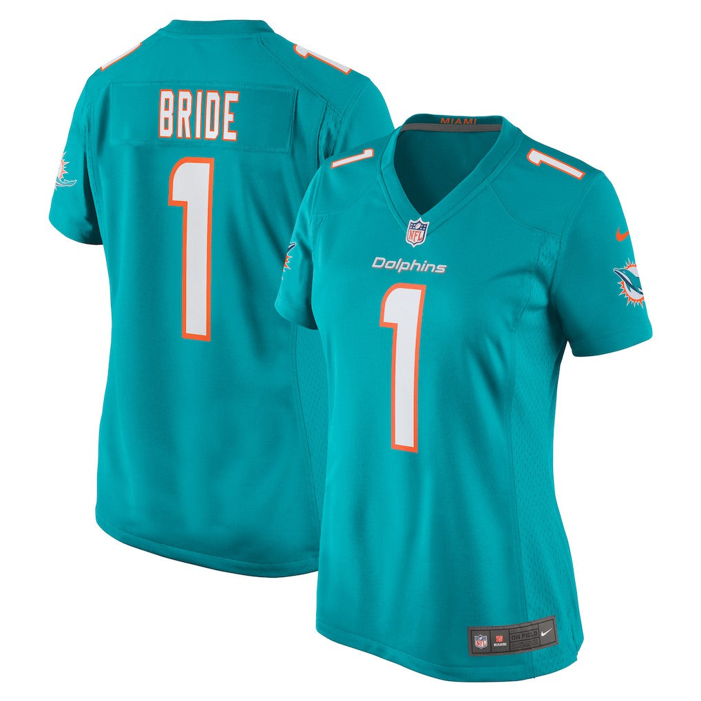 Number 1 Bride Miami Dolphins Women's Game Jersey Aqua | Nike for Sale