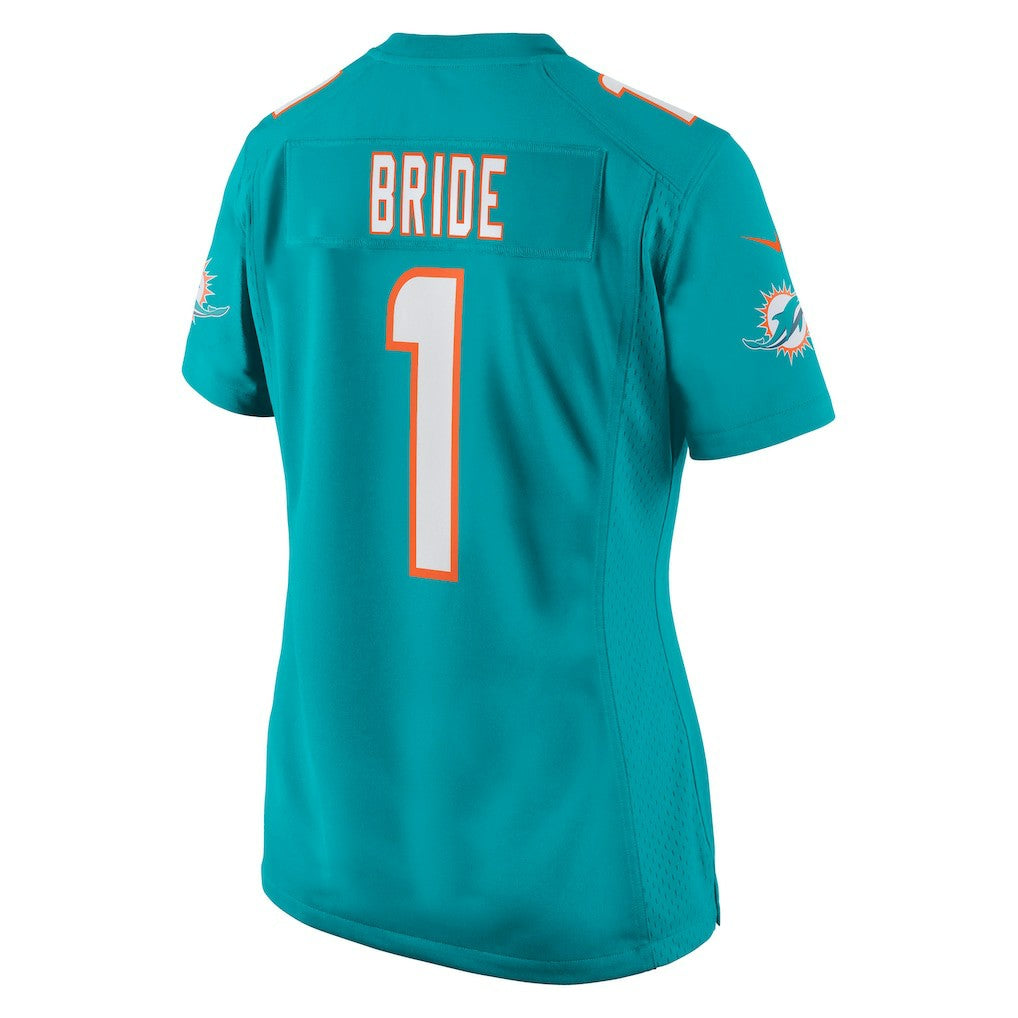 Number 1 Bride Miami Dolphins Women's Game Jersey Aqua | Nike for Sale