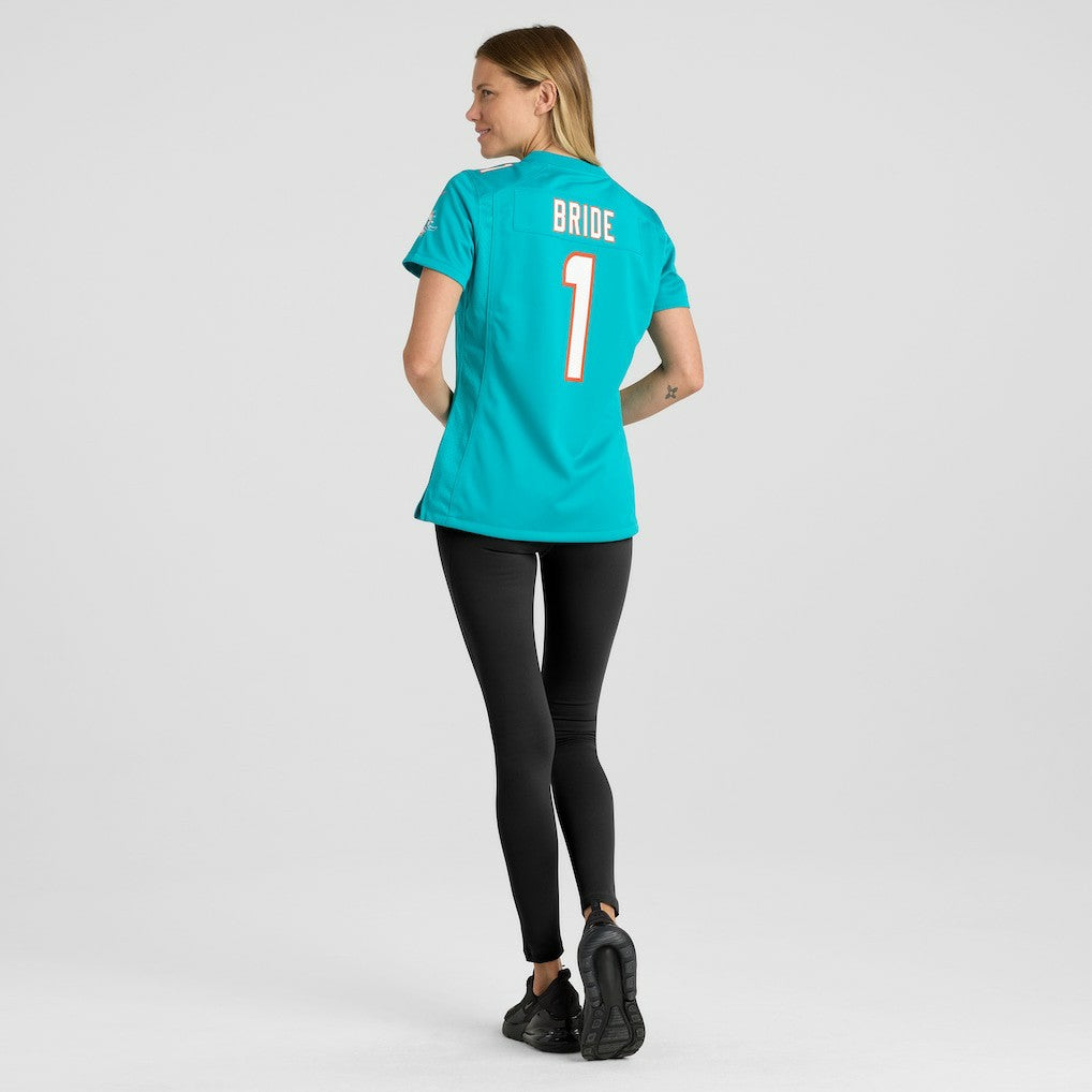 Number 1 Bride Miami Dolphins Women's Game Jersey Aqua | Nike for Sale