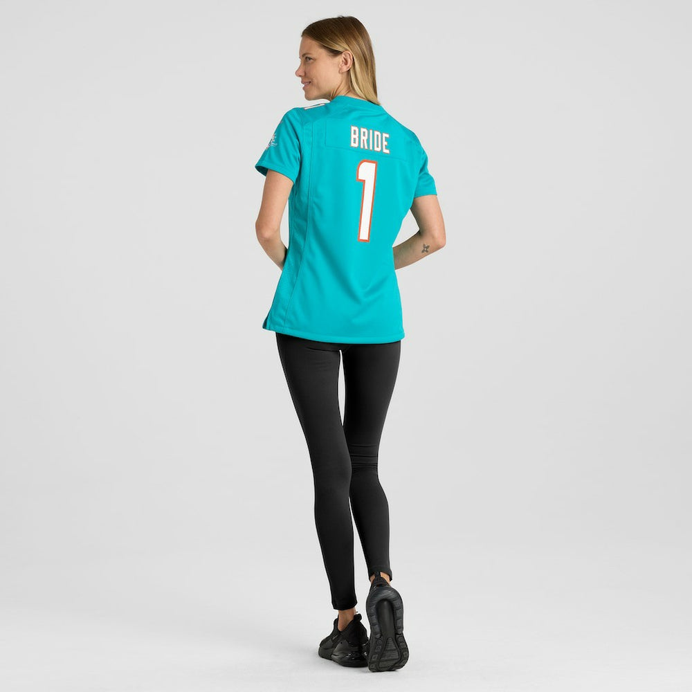 Number 1 Bride Miami Dolphins Women's Game Jersey Aqua | Nike for Sale