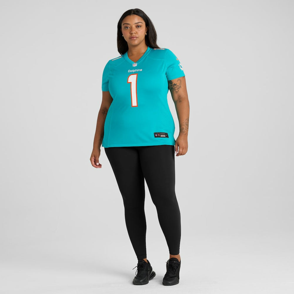 Number 1 Bride Miami Dolphins Women's Game Jersey Aqua | Nike for Sale