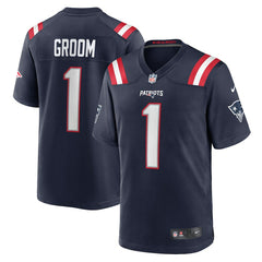 Number 1 Groom New England Patriots Game Jersey Navy | Nike for Sale