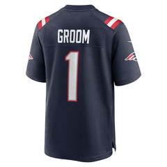 Number 1 Groom New England Patriots Game Jersey Navy | Nike for Sale