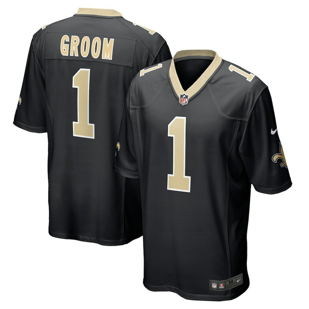 Number 1 Groom New Orleans Saints Game Jersey Black | Nike for Sale