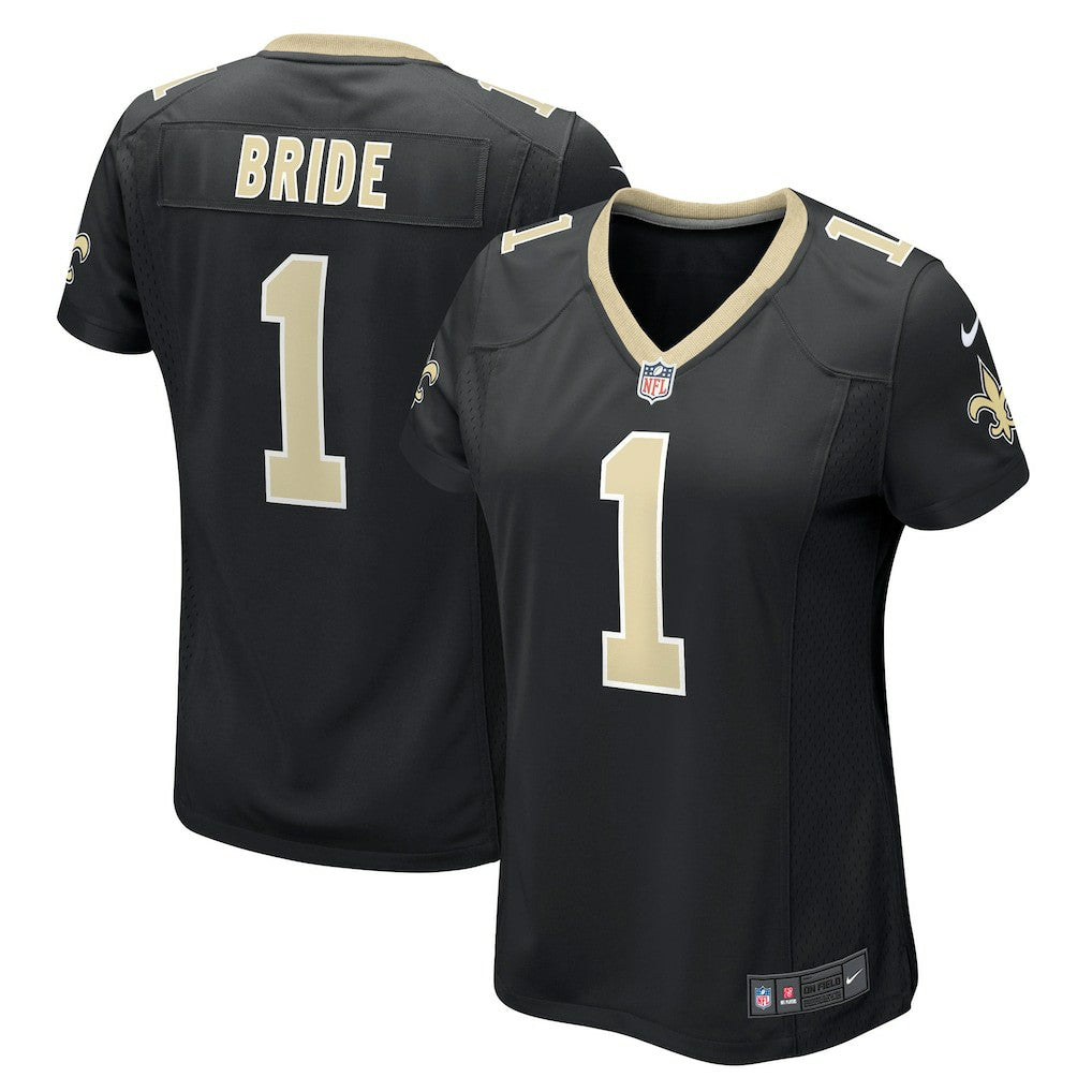 Number 1 Bride New Orleans Saints Women's Game Jersey Black | Nike for Sale