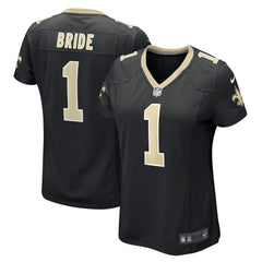 Number 1 Bride New Orleans Saints Women's Game Jersey Black | Nike for Sale