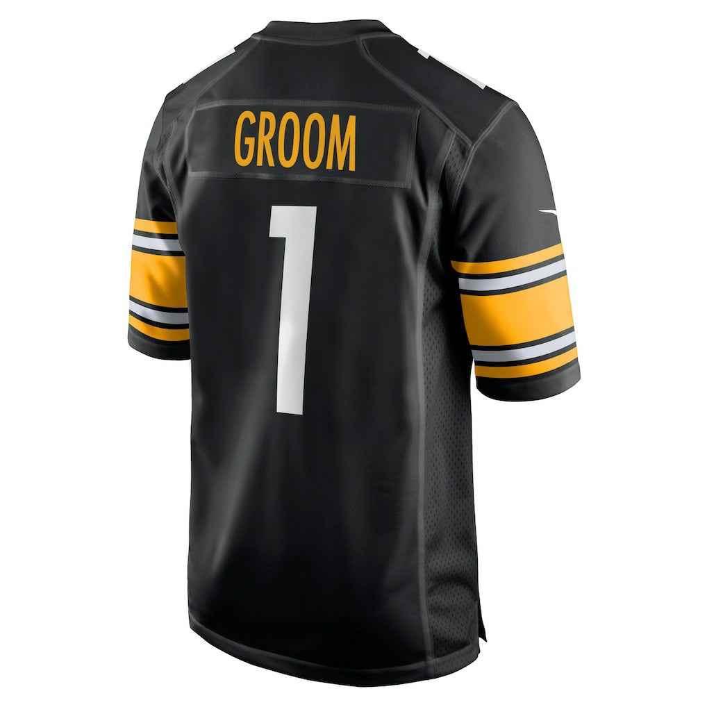 Number 1 Groom Pittsburgh Steelers Game Jersey Black | Nike for Sale