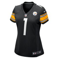 Number 1 Bride Pittsburgh Steelers Women's Game Jersey Black | Nike for Sale