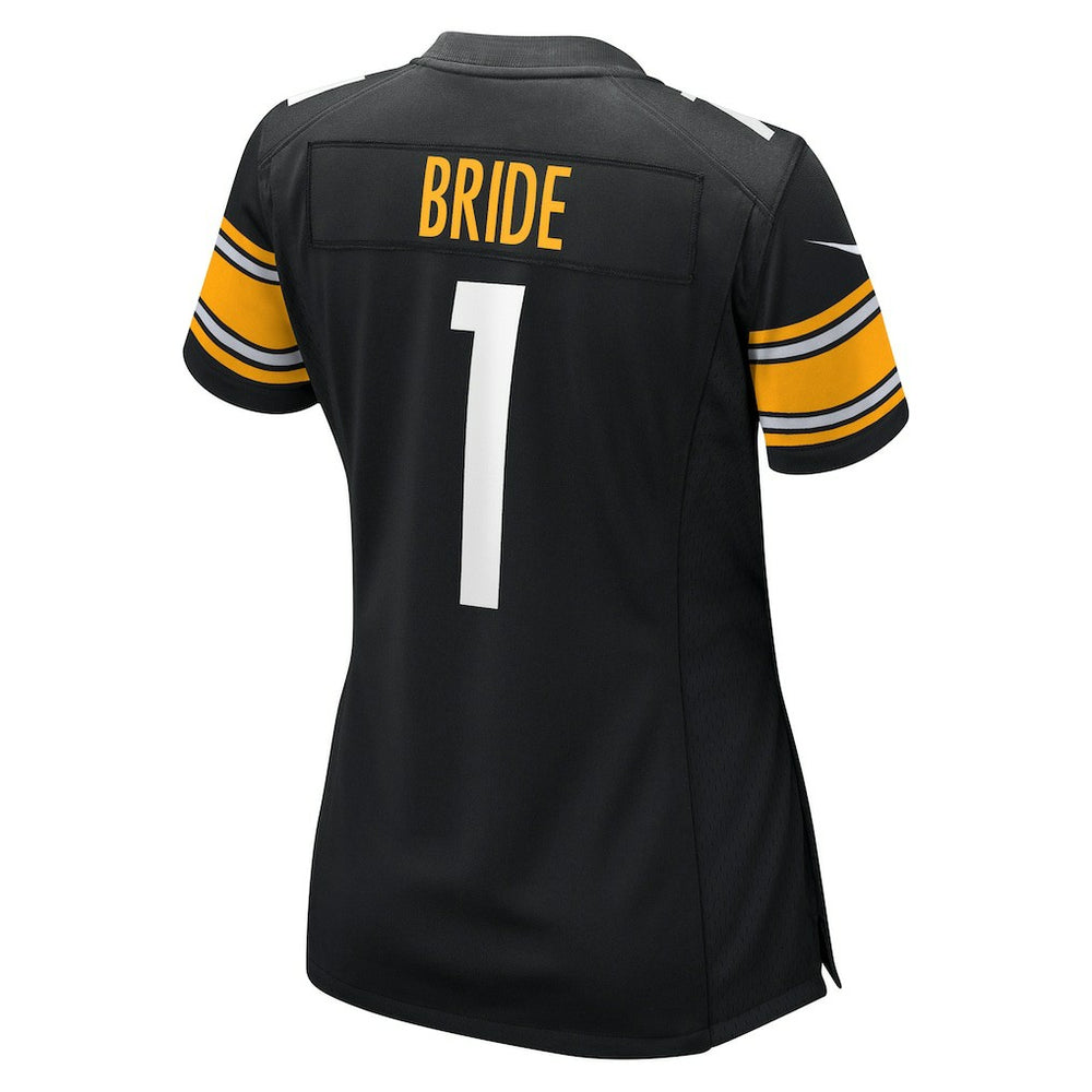 Number 1 Bride Pittsburgh Steelers Women's Game Jersey Black | Nike for Sale