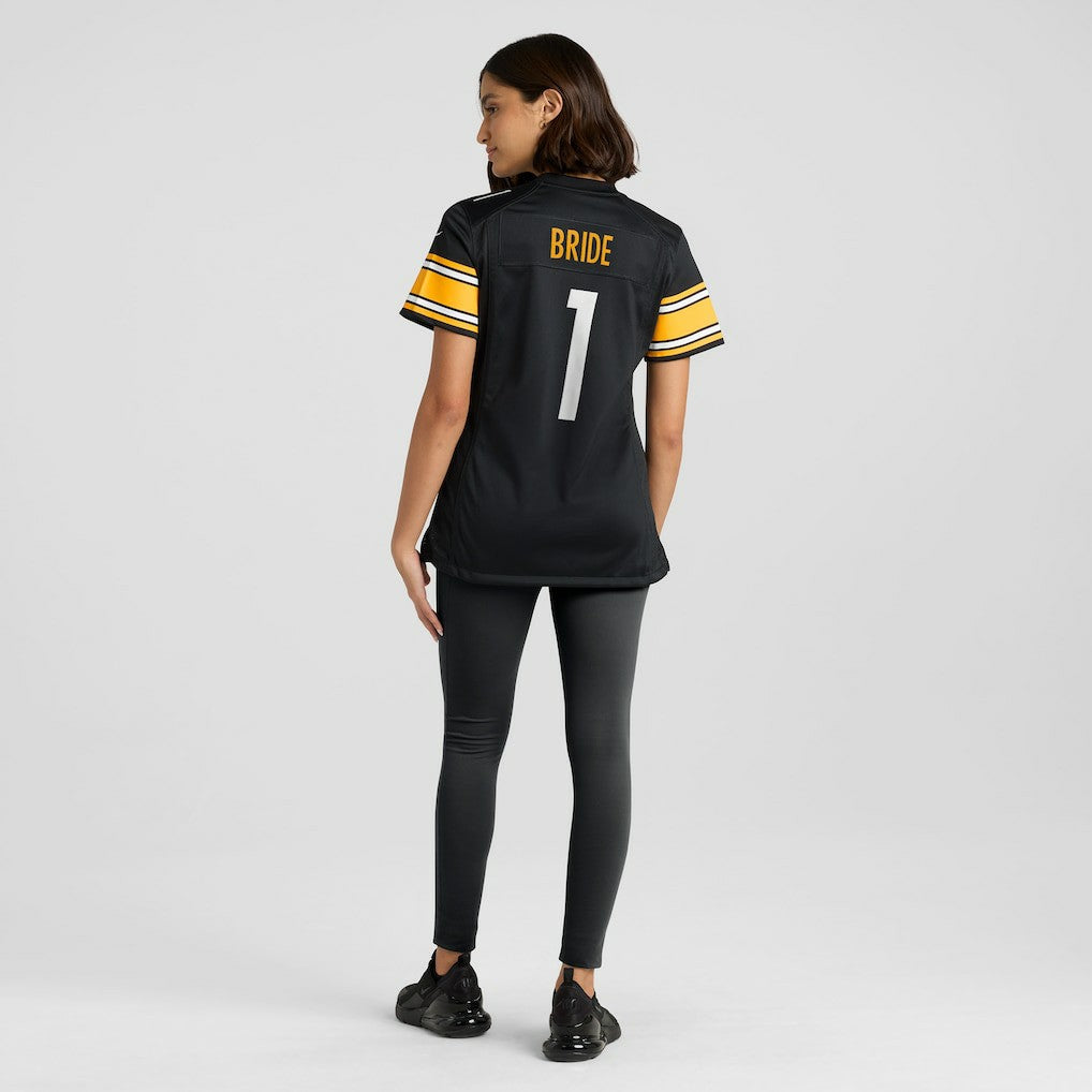 Number 1 Bride Pittsburgh Steelers Women's Game Jersey Black | Nike for Sale
