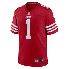 Number 1 Groom San Francisco 49ers Game Jersey Scarlet | Nike for Sale