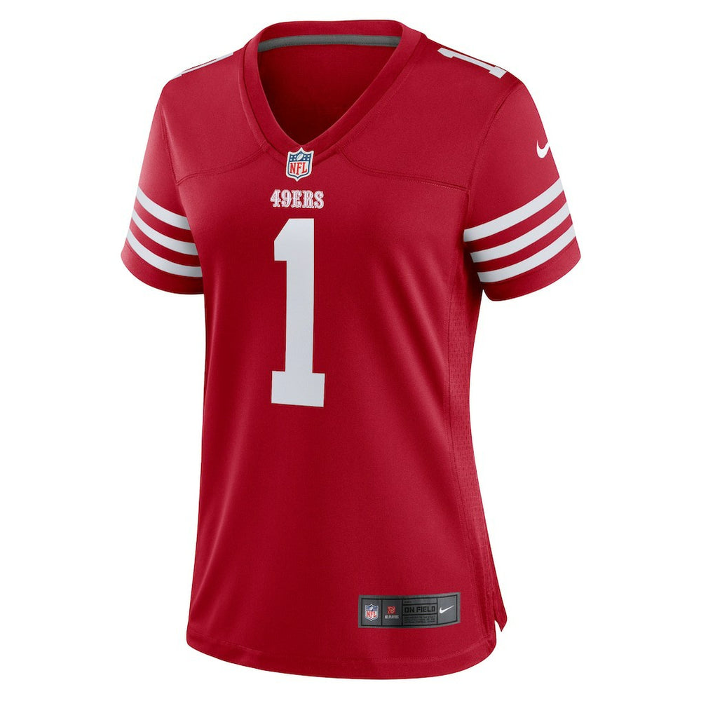 Number 1 Bride San Francisco 49ers Women's Game Jersey Scarlet | Nike for Sale