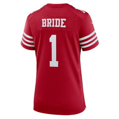 Number 1 Bride San Francisco 49ers Women's Game Jersey Scarlet | Nike for Sale