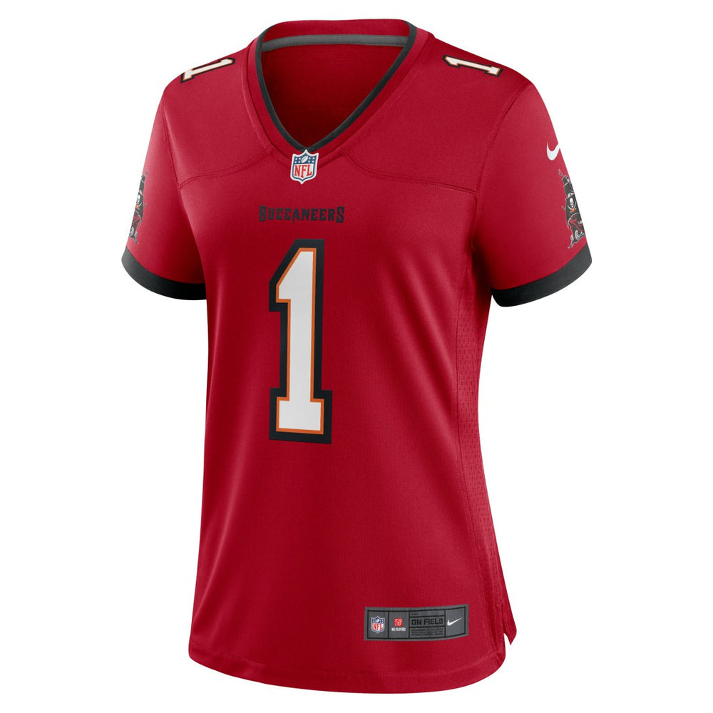 Number 1 Bride Tampa Bay Buccaneers Women's Game Jersey Red | Nike for Sale
