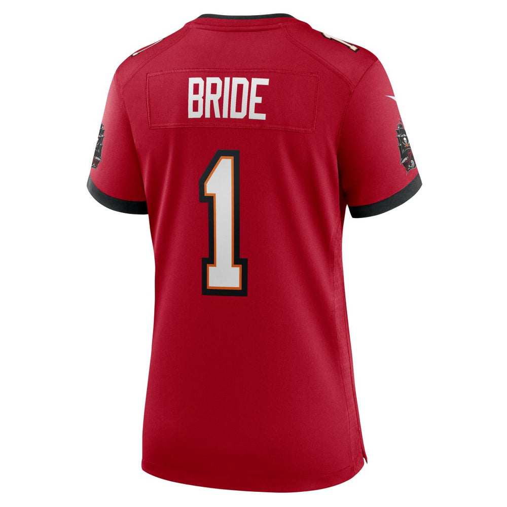 Number 1 Bride Tampa Bay Buccaneers Women's Game Jersey Red | Nike for Sale