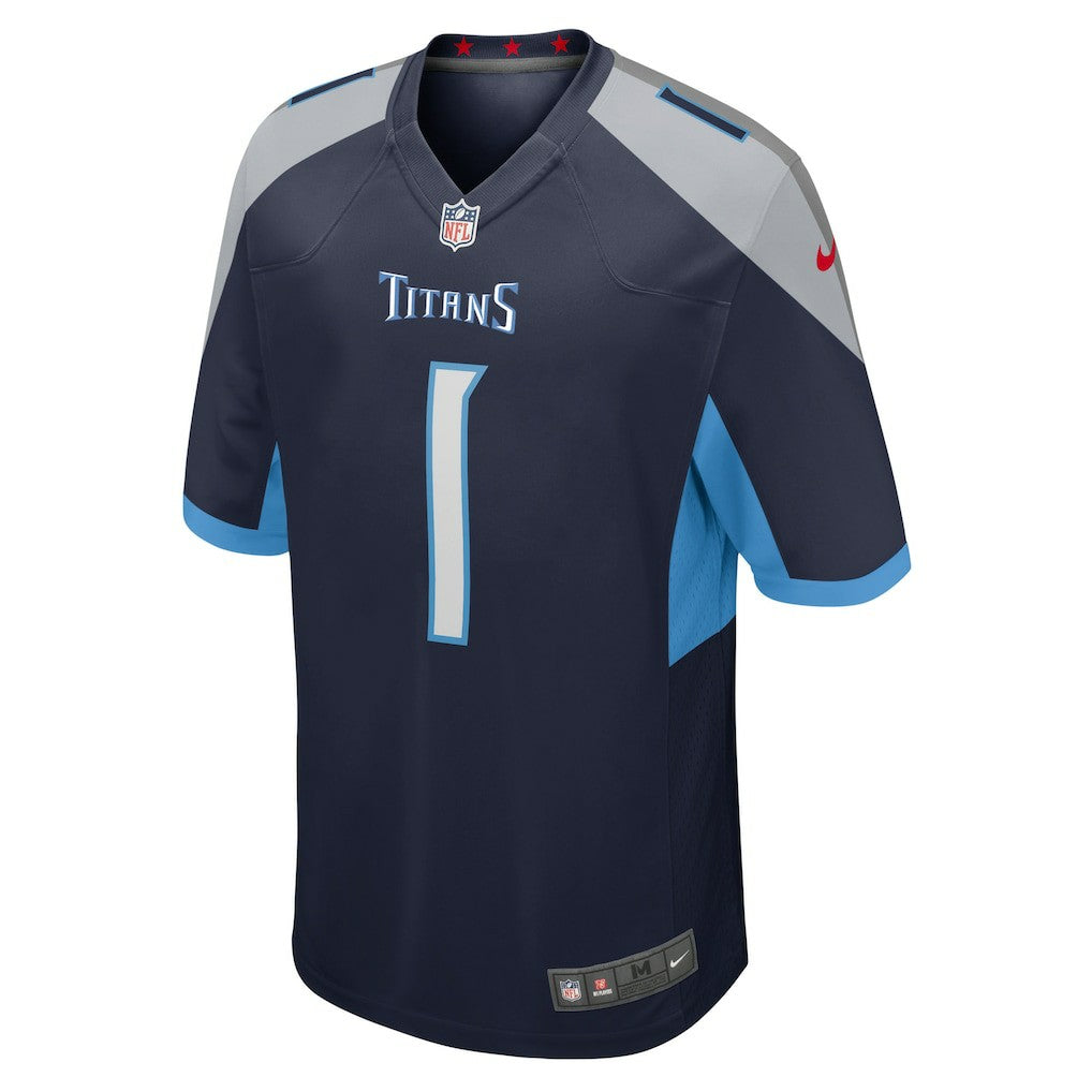 Number 1 Groom Tennessee Titans Game Jersey Navy | Nike for Sale