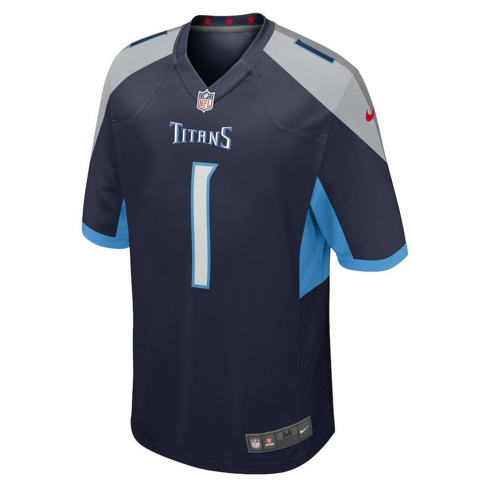 Number 1 Groom Tennessee Titans Game Jersey Navy | Nike for Sale