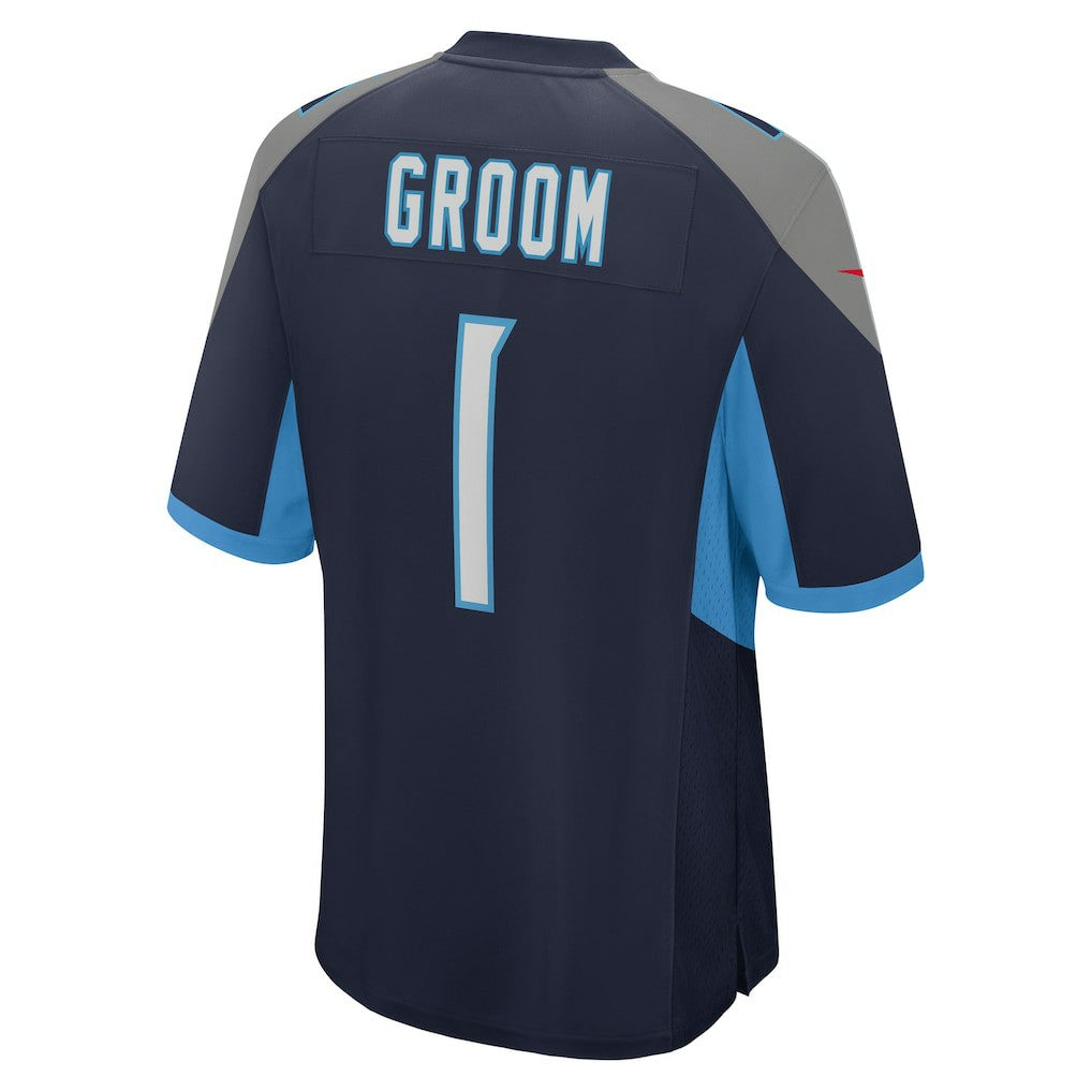 Number 1 Groom Tennessee Titans Game Jersey Navy | Nike for Sale