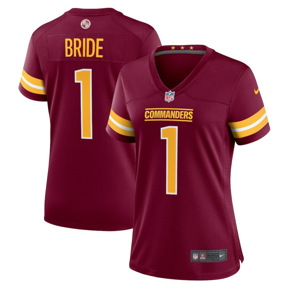 Number 1 Bride Washington Commanders Women's Game Jersey Burgundy | Nike for Sale