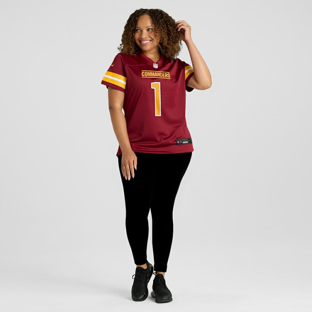 Number 1 Bride Washington Commanders Women's Game Jersey Burgundy | Nike for Sale