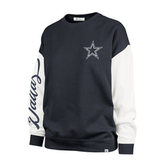 Dallas Cowboys '47 Women's Double Header Rise Andie Pullover Sweatshirt Blue | 47 brand