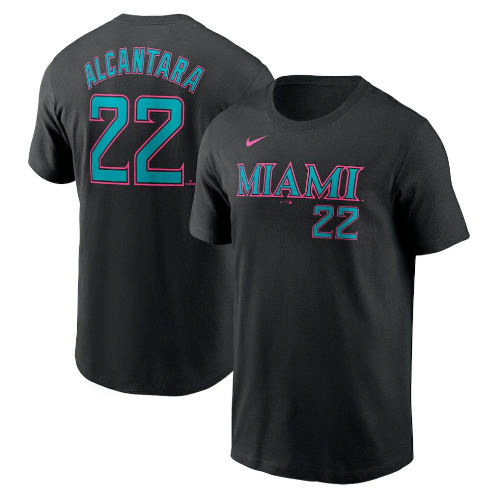 Sandy Alcantara Miami Marlins Nike 2025 City Connect Fuse Name & Number T-Shirt - MLB