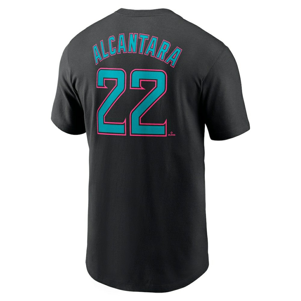 Sandy Alcantara Miami Marlins Nike 2025 City Connect Fuse Name & Number T-Shirt - MLB