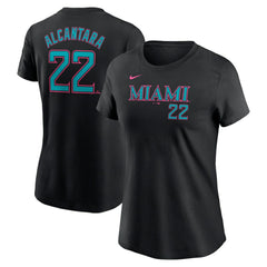 Sandy Alcantara Miami Marlins Nike Women's 2025 City Connect Fuse Name & Number T-Shirt - MLB