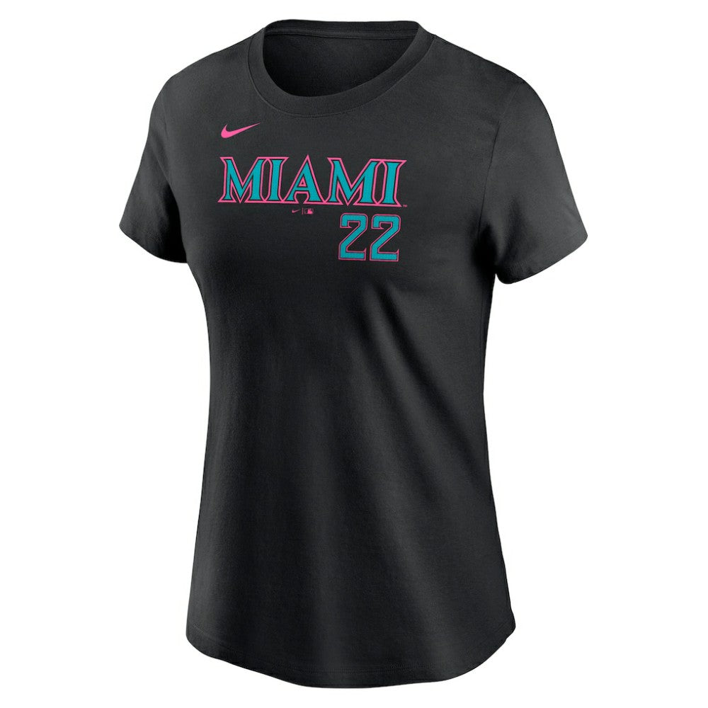 Sandy Alcantara Miami Marlins Nike Women's 2025 City Connect Fuse Name & Number T-Shirt - MLB