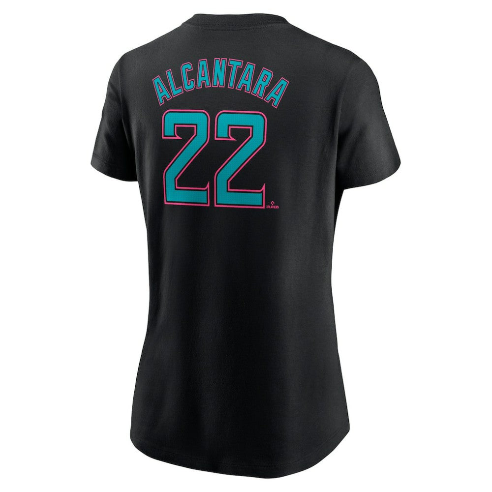 Sandy Alcantara Miami Marlins Nike Women's 2025 City Connect Fuse Name & Number T-Shirt - MLB