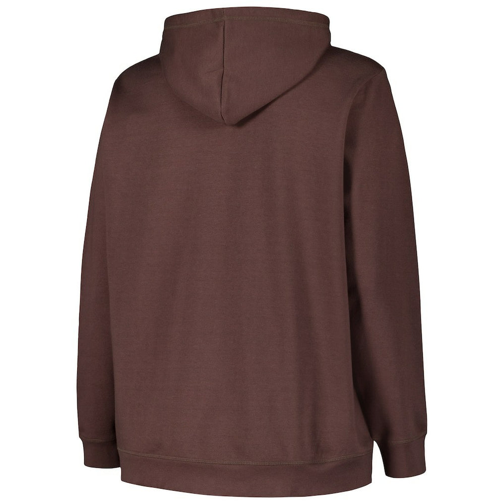 Cleveland Browns '47 Women's Plus Size Clarity Kennedy Pullover Hoodie Brown | 47 brand