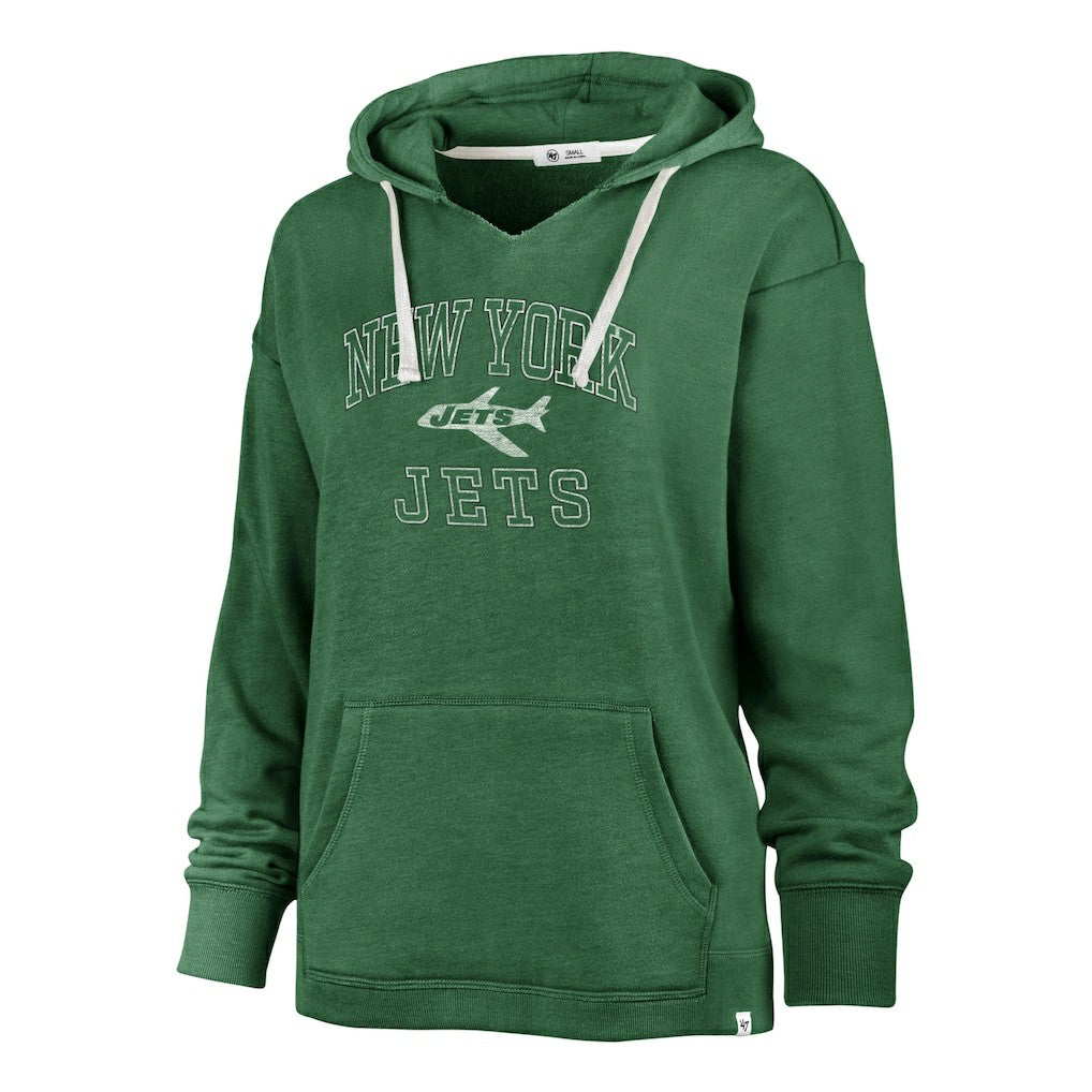 New York Jets '47 Women's Plus Size Clarity Kennedy Pullover Hoodie Kelly Green | 47 brand
