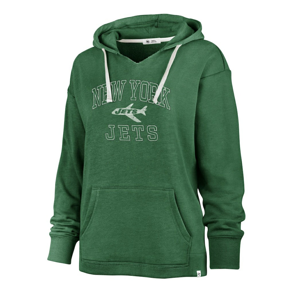 New York Jets '47 Women's Plus Size Clarity Kennedy Pullover Hoodie Kelly Green | 47 brand