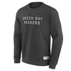 Green Bay Packers Elements Future Ground Lettering Pullover Sweatshirt Charcoal | Fanatics