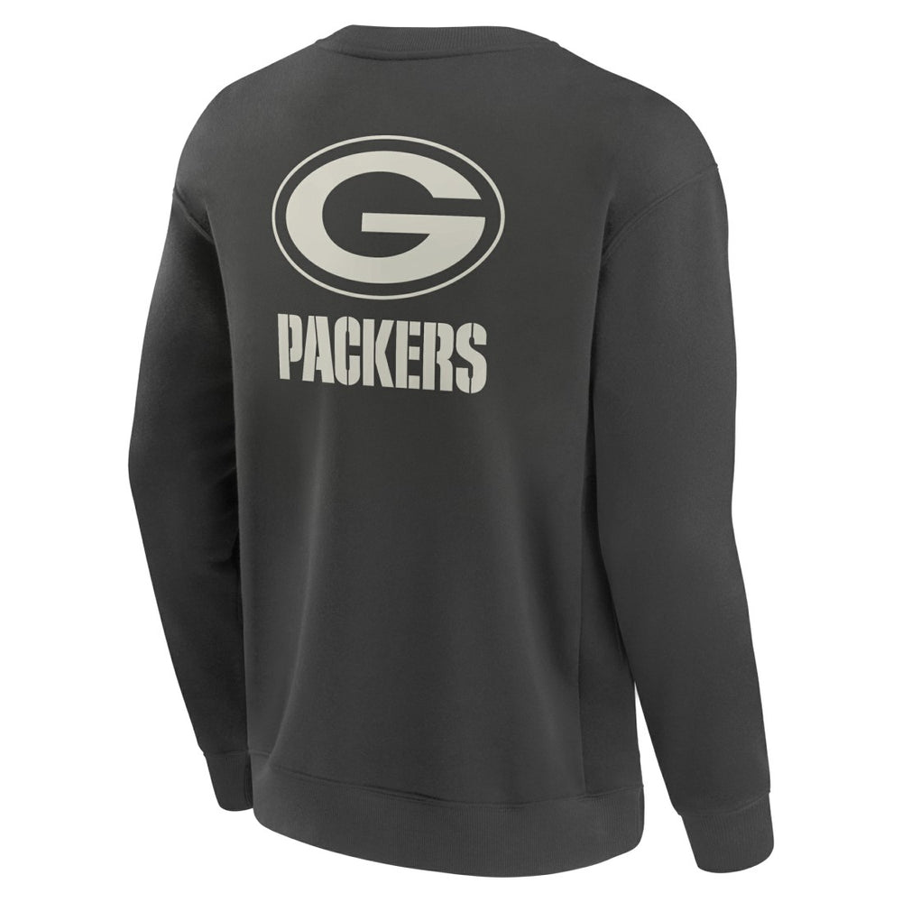 Green Bay Packers Elements Future Ground Lettering Pullover Sweatshirt Charcoal | Fanatics